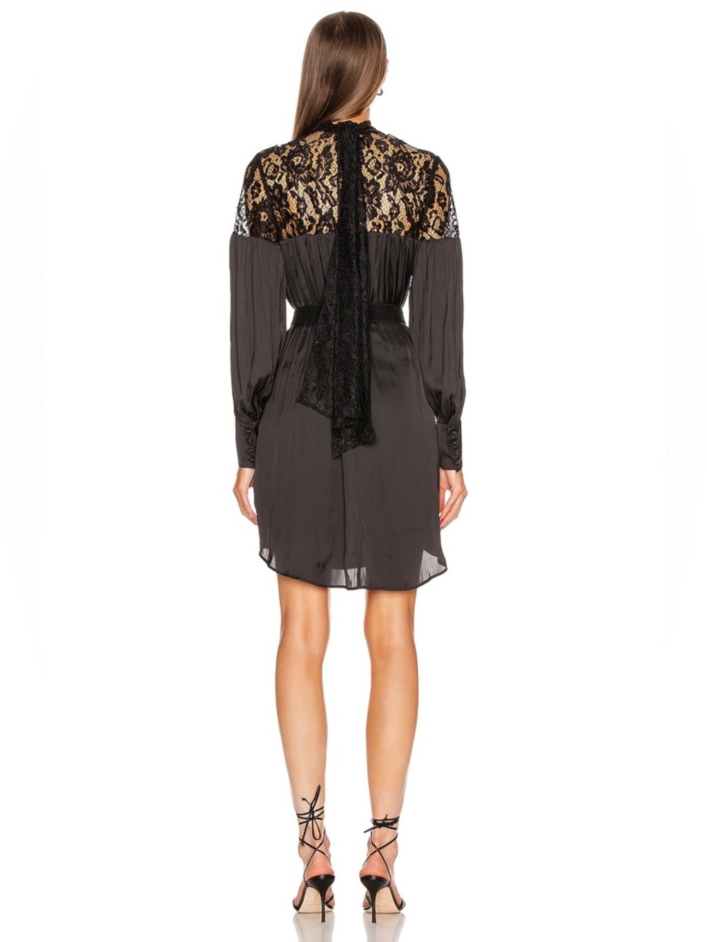 SMYTHE Belted Mini Lace Dress  Black - Picture 3 of 10